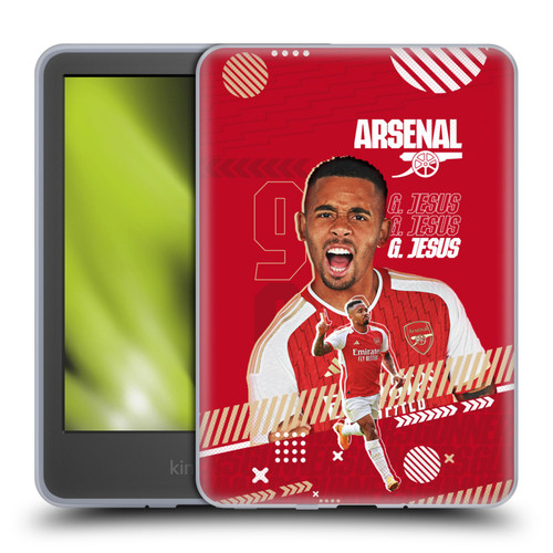 Arsenal FC 2023/24 First Team Gabriel Jesus Soft Gel Case for Amazon Kindle 11th Gen 6in 2022