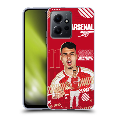 Arsenal FC 2023/24 First Team Gabriel Soft Gel Case for Xiaomi Redmi Note 12 4G