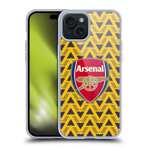 Arsenal FC Logos Bruised Banana Soft Gel Case for Apple iPhone 15 Plus