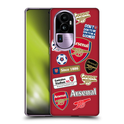 Arsenal FC Logos Collage Soft Gel Case for OPPO Reno10 Pro+