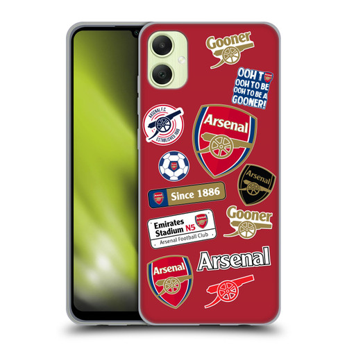 Arsenal FC Logos Collage Soft Gel Case for Samsung Galaxy A05