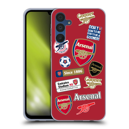 Arsenal FC Logos Collage Soft Gel Case for Samsung Galaxy A15