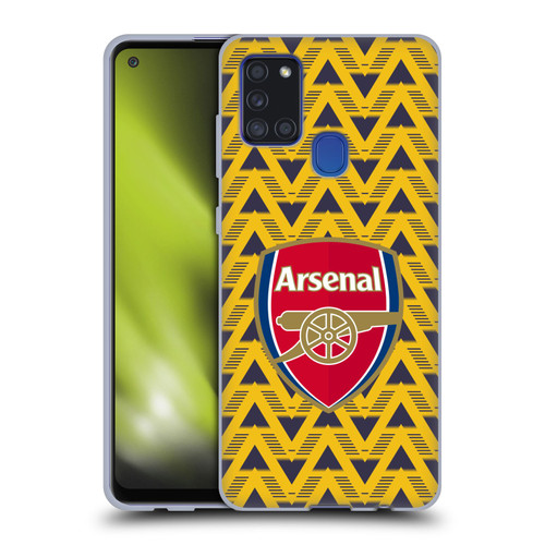 Arsenal FC Logos Bruised Banana Soft Gel Case for Samsung Galaxy A21s (2020)