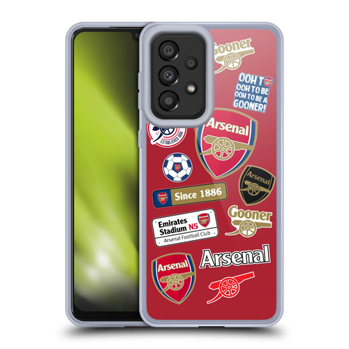 Arsenal FC Logos Collage Soft Gel Case for Samsung Galaxy A33 5G (2022)