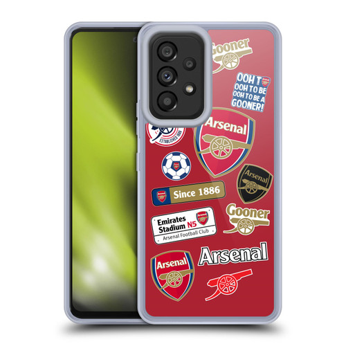 Arsenal FC Logos Collage Soft Gel Case for Samsung Galaxy A53 5G (2022)
