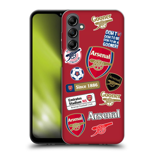 Arsenal FC Logos Collage Soft Gel Case for Samsung Galaxy M14 5G