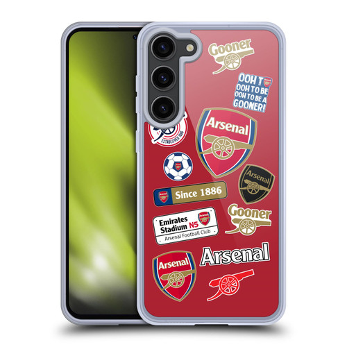 Arsenal FC Logos Collage Soft Gel Case for Samsung Galaxy S23+ 5G