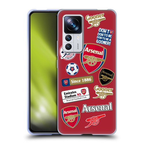 Arsenal FC Logos Collage Soft Gel Case for Xiaomi 12T Pro