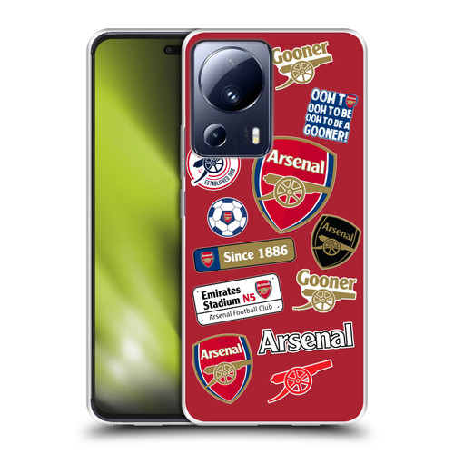 Arsenal FC Logos Collage Soft Gel Case for Xiaomi 13 Lite 5G