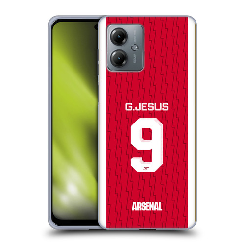 Arsenal FC 2023/24 Players Home Kit Gabriel Jesus Soft Gel Case for Motorola Moto G14