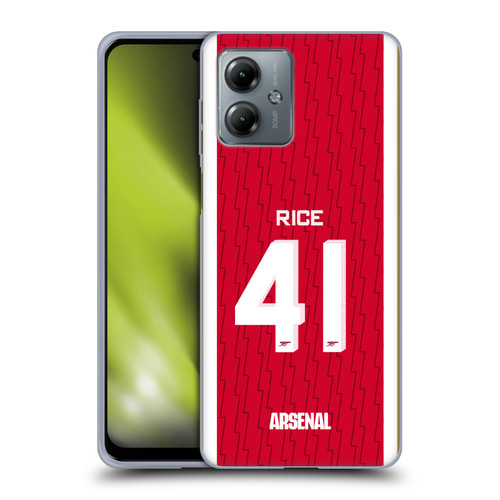 Arsenal FC 2023/24 Players Home Kit Declan Rice Soft Gel Case for Motorola Moto G14