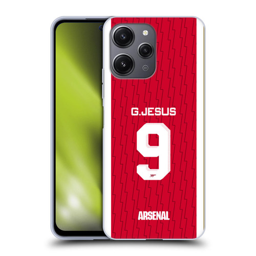 Arsenal FC 2023/24 Players Home Kit Gabriel Jesus Soft Gel Case for Xiaomi Redmi 12