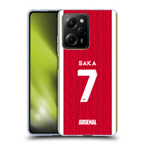Arsenal FC 2023/24 Players Home Kit Bukayo Saka Soft Gel Case for Xiaomi Redmi Note 12 Pro 5G