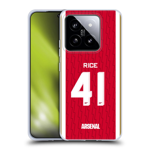 Arsenal FC 2023/24 Players Home Kit Declan Rice Soft Gel Case for Xiaomi 14