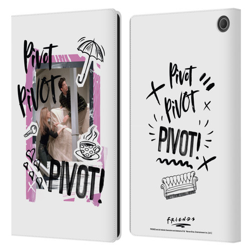 Friends TV Show Doodle Art Pivot Leather Book Wallet Case Cover For Amazon Fire Max 11 2023