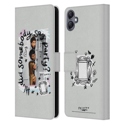 Friends TV Show Doodle Art Somebody Say Party Leather Book Wallet Case Cover For Samsung Galaxy A05