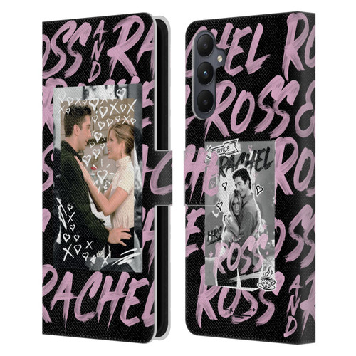 Friends TV Show Doodle Art Ross And Rachel Leather Book Wallet Case Cover For Samsung Galaxy A05s