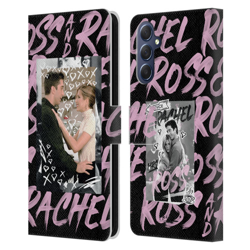 Friends TV Show Doodle Art Ross And Rachel Leather Book Wallet Case Cover For Samsung Galaxy M54 5G