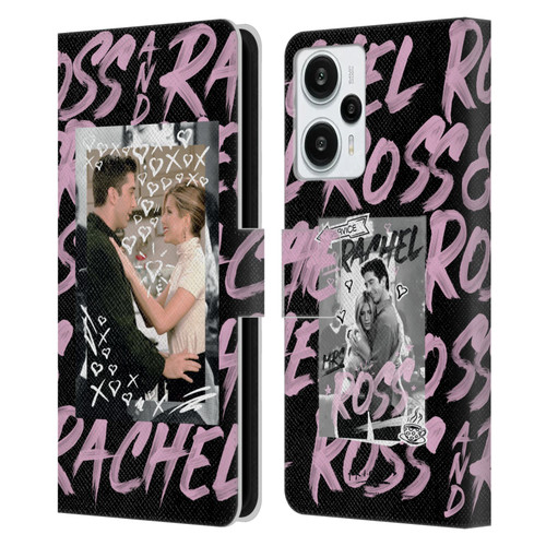 Friends TV Show Doodle Art Ross And Rachel Leather Book Wallet Case Cover For Xiaomi Redmi Note 12T