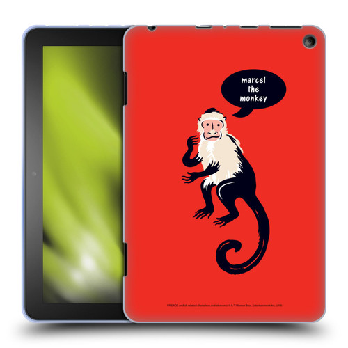 Friends TV Show Iconic Marcel The Monkey Soft Gel Case for Amazon Fire HD 8/Fire HD 8 Plus 2020