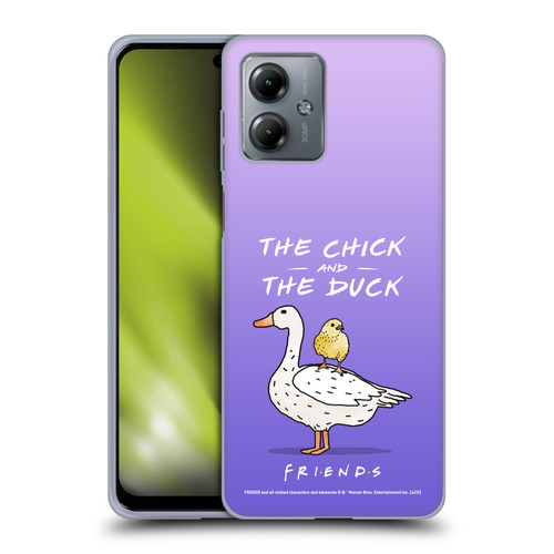 Friends TV Show Key Art Chick And Duck Soft Gel Case for Motorola Moto G14