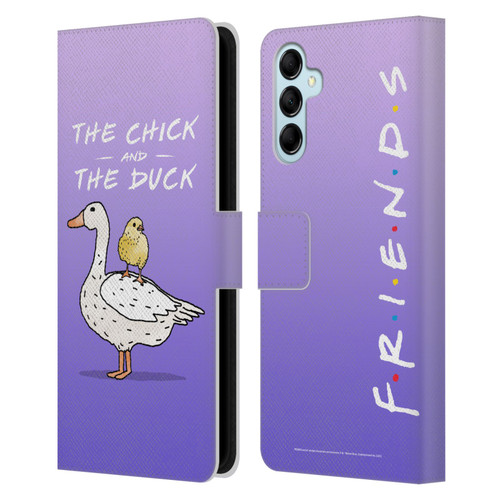 Friends TV Show Key Art Chick And Duck Leather Book Wallet Case Cover For Samsung Galaxy M14 5G