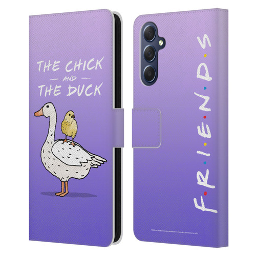Friends TV Show Key Art Chick And Duck Leather Book Wallet Case Cover For Samsung Galaxy M54 5G