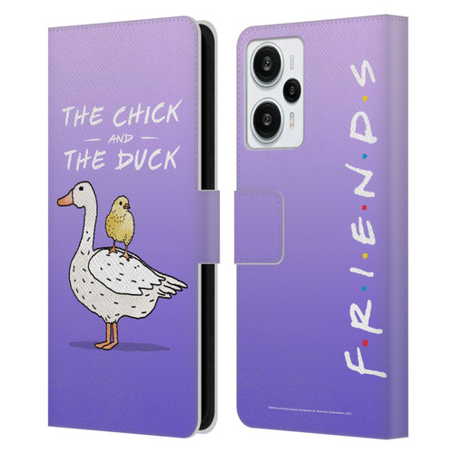 Friends TV Show Key Art Chick And Duck Leather Book Wallet Case Cover For Xiaomi Redmi Note 12T