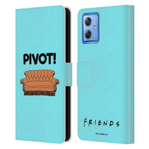 Friends TV Show Quotes Pivot Leather Book Wallet Case Cover For Motorola Moto G54 5G