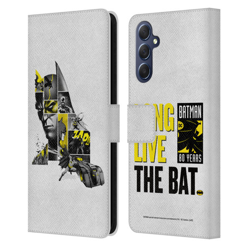 Batman DC Comics 80th Anniversary Collage Leather Book Wallet Case Cover For Samsung Galaxy M54 5G