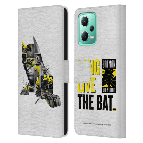 Batman DC Comics 80th Anniversary Collage Leather Book Wallet Case Cover For Xiaomi Redmi Note 12 5G