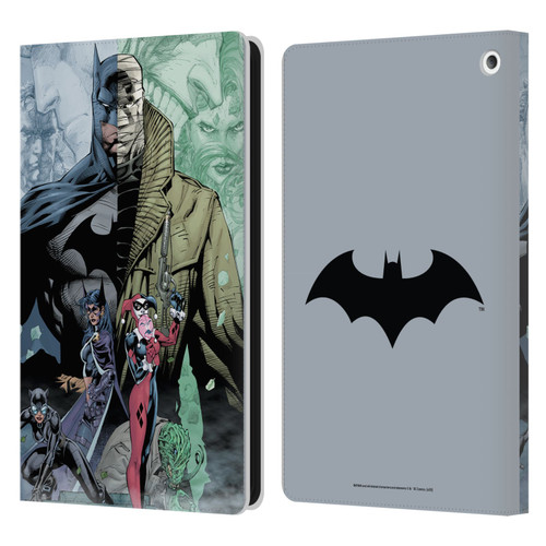 Batman DC Comics Famous Comic Book Covers Hush Leather Book Wallet Case Cover For Amazon Fire HD 8/Fire HD 8 Plus 2020