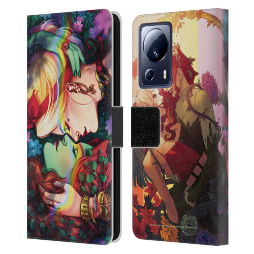 Batman DC Comics Gotham City Sirens Poison Ivy & Harley Quinn Leather Book Wallet Case Cover For Xiaomi 13 Lite 5G