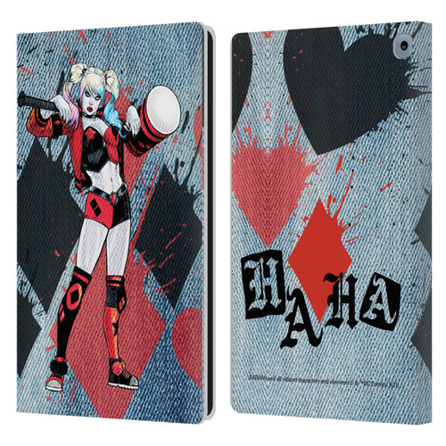 Batman DC Comics Harley Quinn Graphics Mallet Leather Book Wallet Case Cover For Amazon Fire HD 10 (2021)