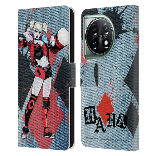 Batman DC Comics Harley Quinn Graphics Mallet Leather Book Wallet Case Cover For OnePlus 11 5G