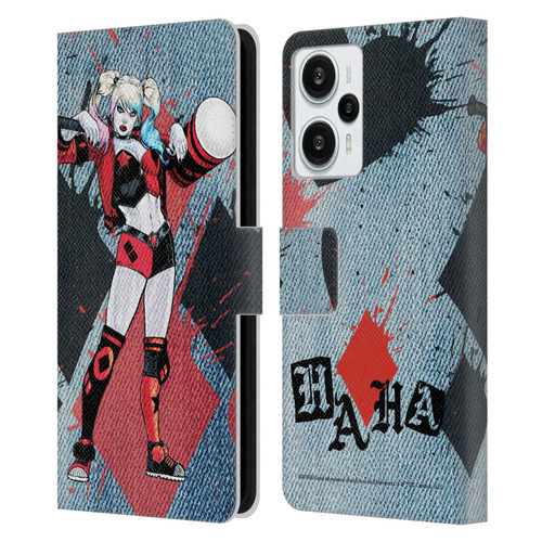 Batman DC Comics Harley Quinn Graphics Mallet Leather Book Wallet Case Cover For Xiaomi Redmi Note 12T