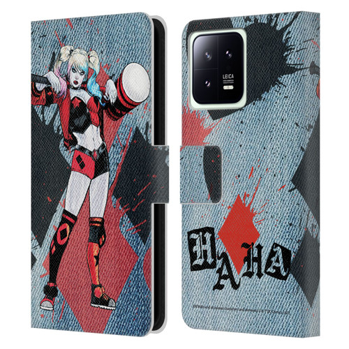 Batman DC Comics Harley Quinn Graphics Mallet Leather Book Wallet Case Cover For Xiaomi 13 5G