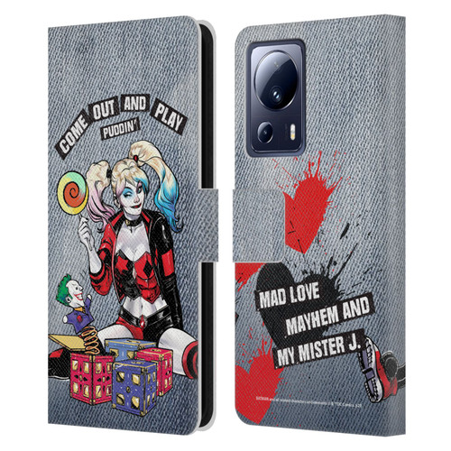 Batman DC Comics Harley Quinn Graphics Toys Leather Book Wallet Case Cover For Xiaomi 13 Lite 5G