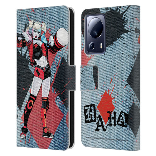 Batman DC Comics Harley Quinn Graphics Mallet Leather Book Wallet Case Cover For Xiaomi 13 Lite 5G