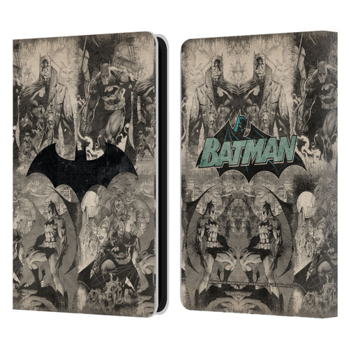 Batman DC Comics Hush Logo Collage Distressed Leather Book Wallet Case Cover For Amazon Kindle 11th Gen 6in 2022