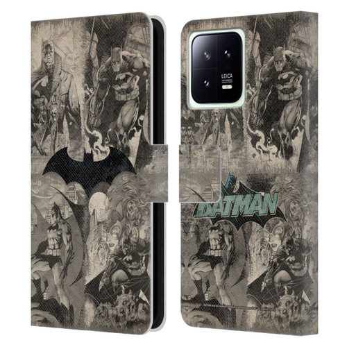 Batman DC Comics Hush Logo Collage Distressed Leather Book Wallet Case Cover For Xiaomi 13 5G