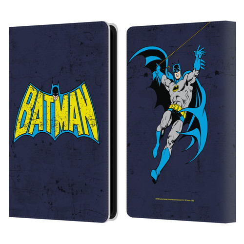 Batman DC Comics Logos Classic Distressed Leather Book Wallet Case Cover For Amazon Kindle Paperwhite 5 (2021)