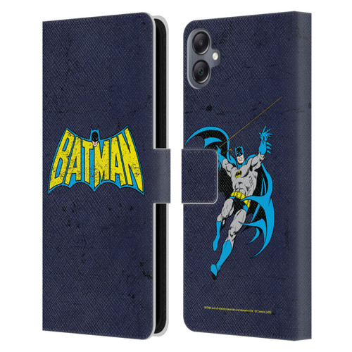 Batman DC Comics Logos Classic Distressed Leather Book Wallet Case Cover For Samsung Galaxy A05