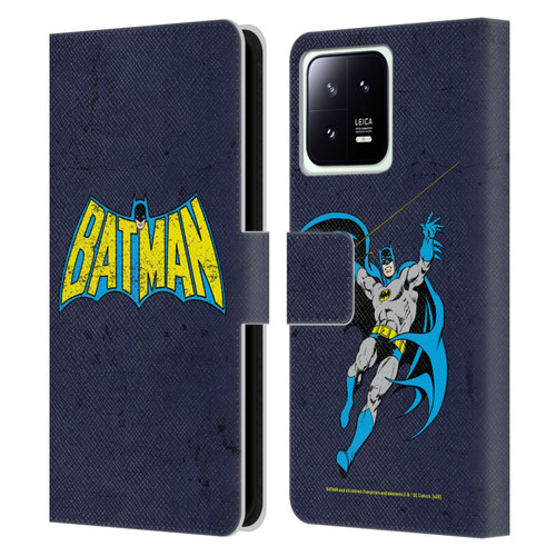 Batman DC Comics Logos Classic Distressed Leather Book Wallet Case Cover For Xiaomi 13 5G