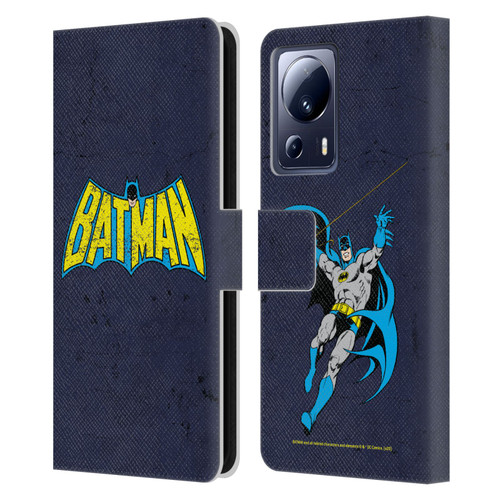 Batman DC Comics Logos Classic Distressed Leather Book Wallet Case Cover For Xiaomi 13 Lite 5G