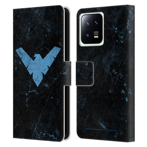 Batman DC Comics Nightwing Logo Grunge Leather Book Wallet Case Cover For Xiaomi 13 5G
