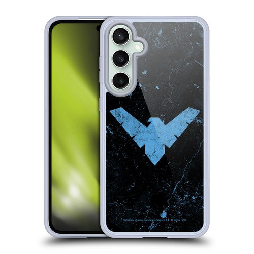 Batman DC Comics Nightwing Logo Grunge Soft Gel Case for Samsung Galaxy S23 FE 5G