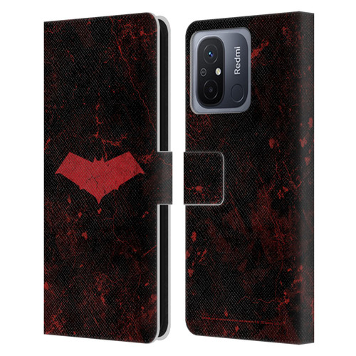 Batman DC Comics Red Hood Logo Grunge Leather Book Wallet Case Cover For Xiaomi Redmi 12C