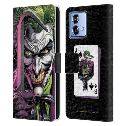 Batman DC Comics Three Jokers The Clown Leather Book Wallet Case Cover For Motorola Moto G84 5G