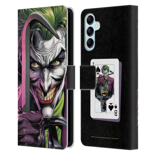 Batman DC Comics Three Jokers The Clown Leather Book Wallet Case Cover For Samsung Galaxy M14 5G